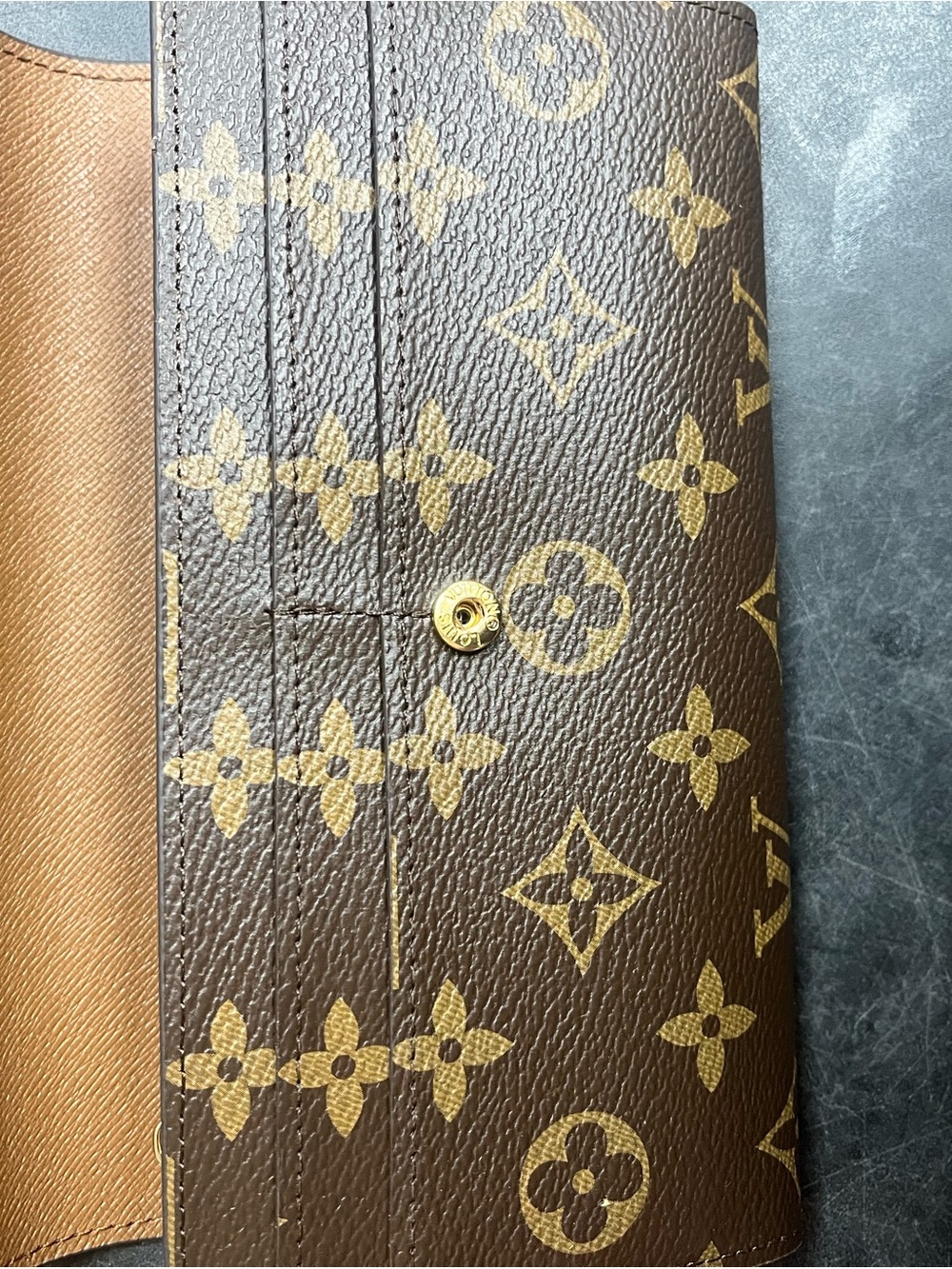 Louis Vuitton Women's Long Trifold Wallet Brown Monogram Leather - Picture 4 of 6